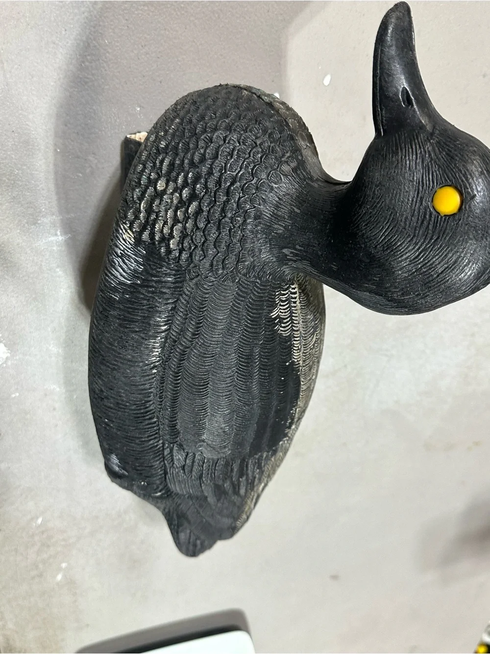 Vintage Flambeau Bluebill Diver Duck Decoy Inscribed Keel Cabin Bar Decor